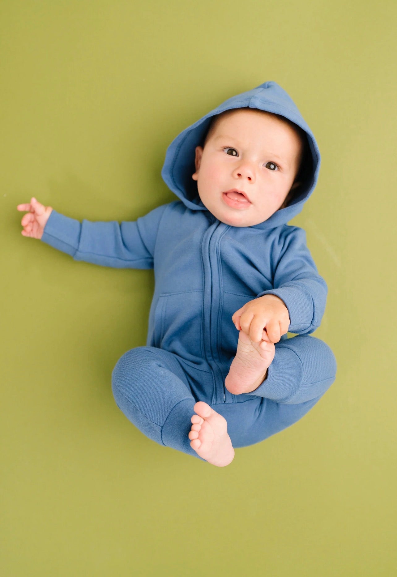 lake blue hooded zippy