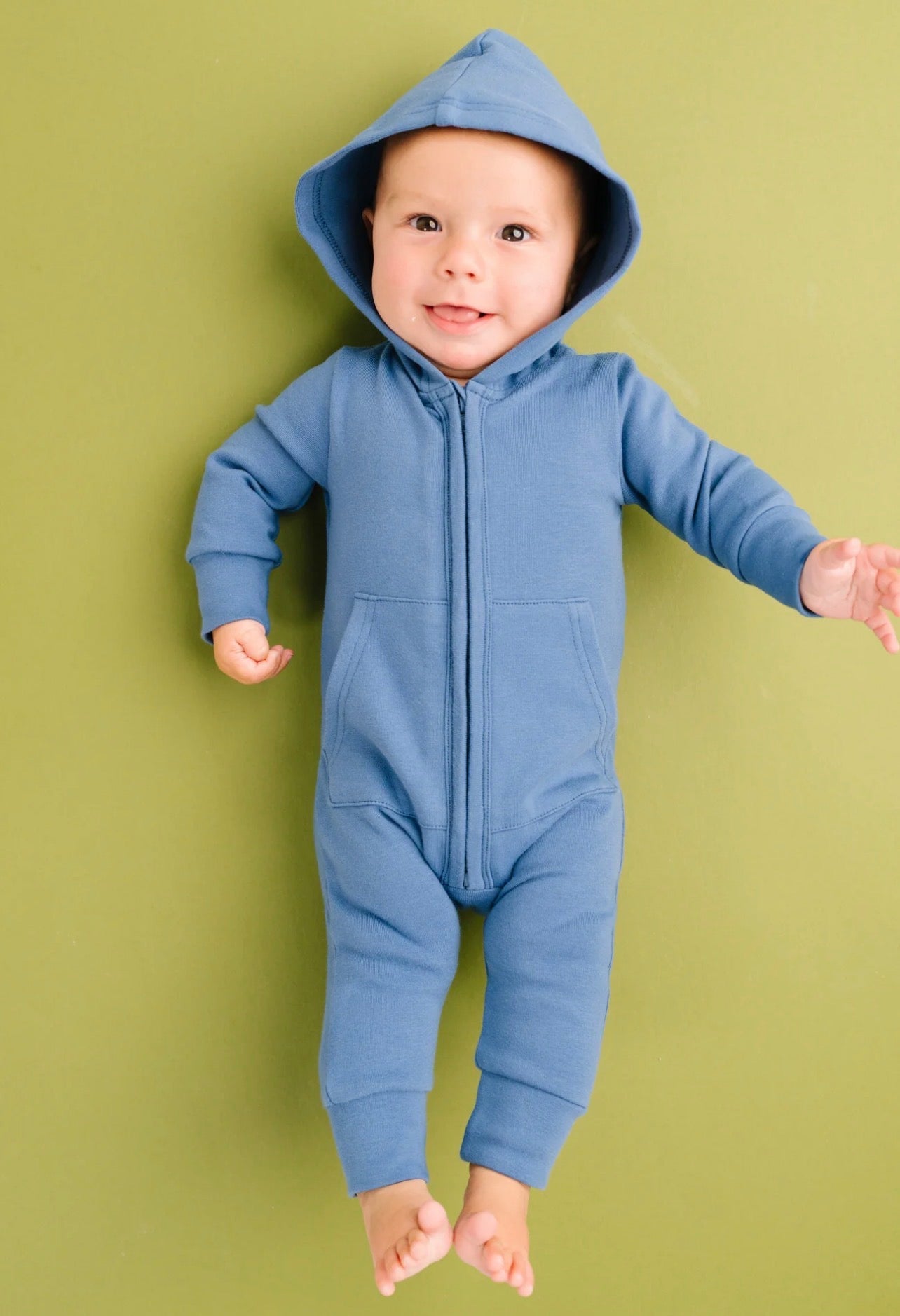 lake blue hooded zippy