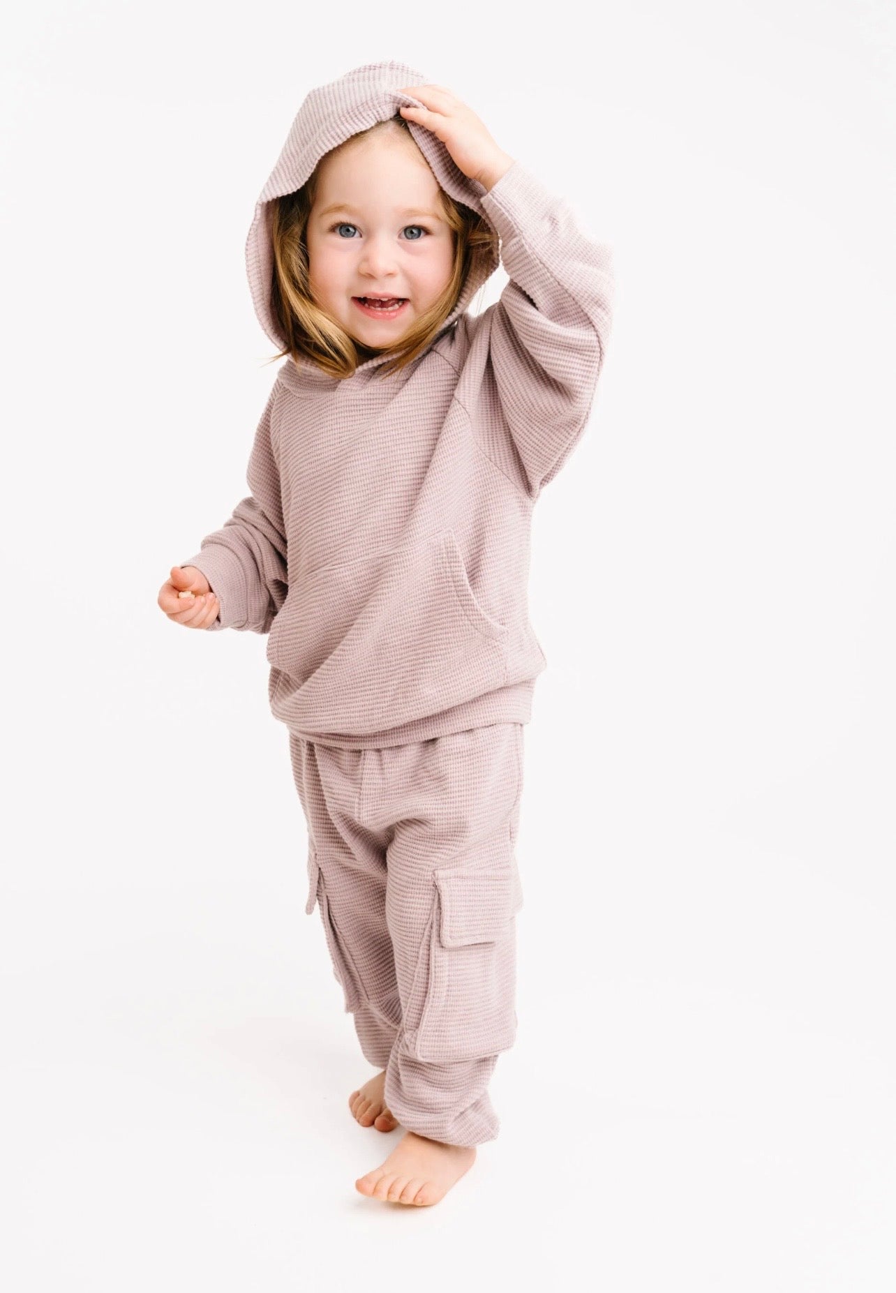 lavender waffle jogger set