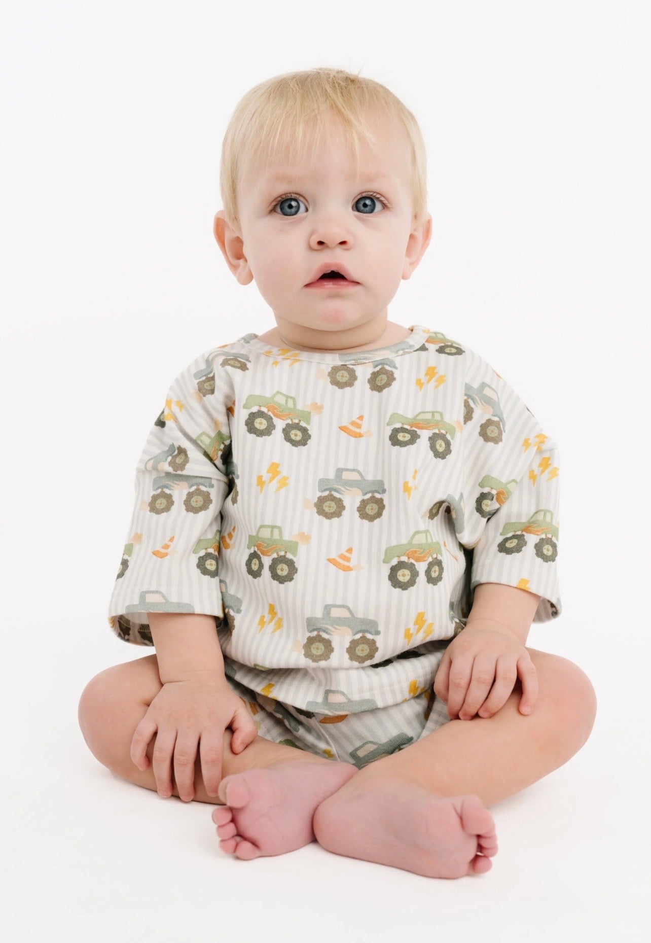 monster truck slouchy short set