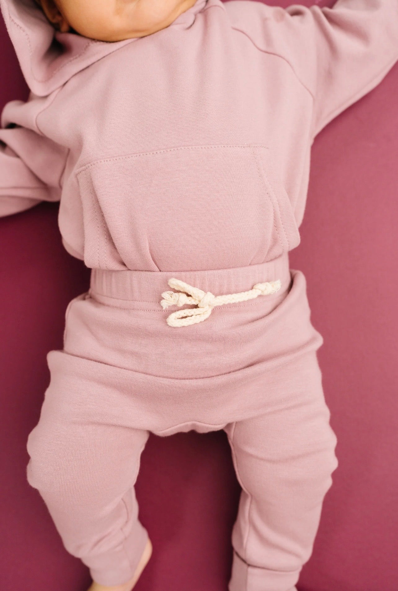 plum romper jogger set