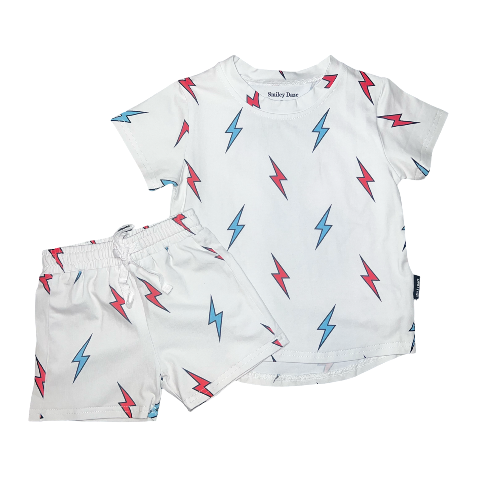 5T red white and bolt short set