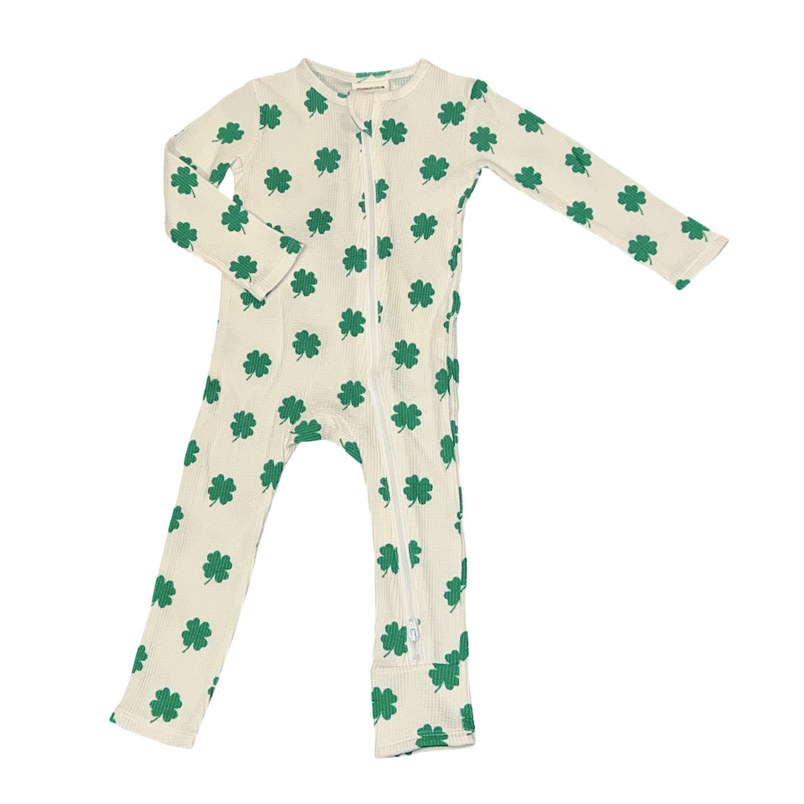 12-18M waffle shamrock zippy