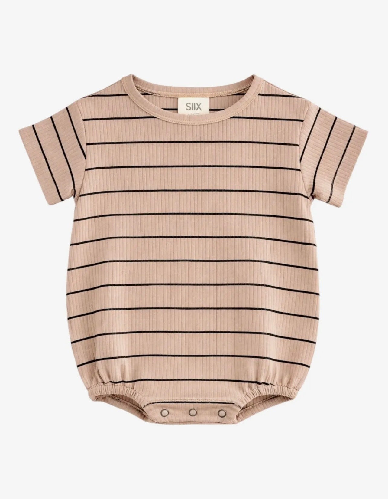 black stripe bubble romper